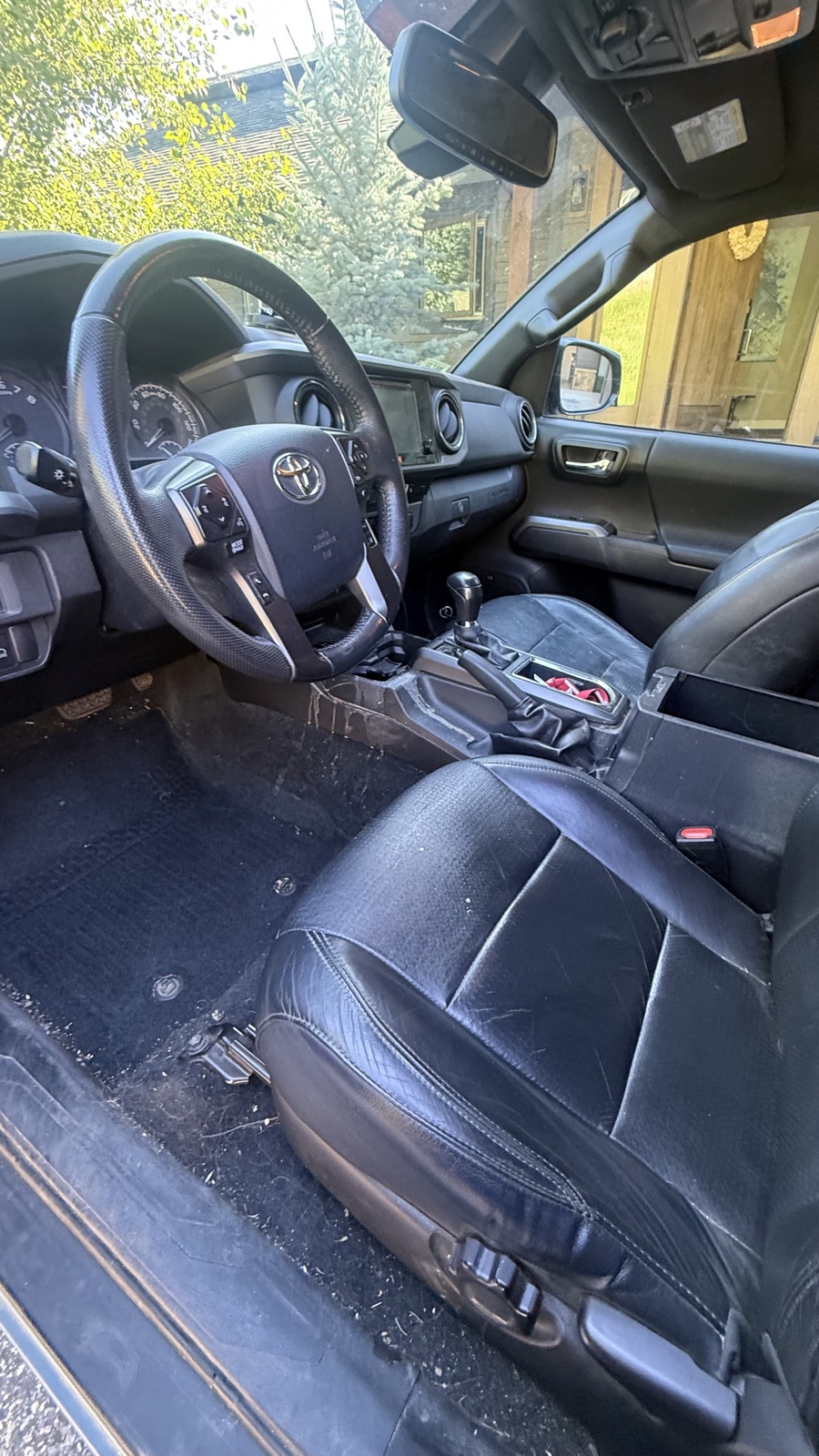 Truck interior before detailing
